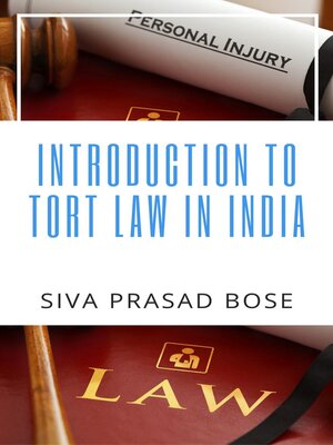 cover image of Introduction to Tort Law in India